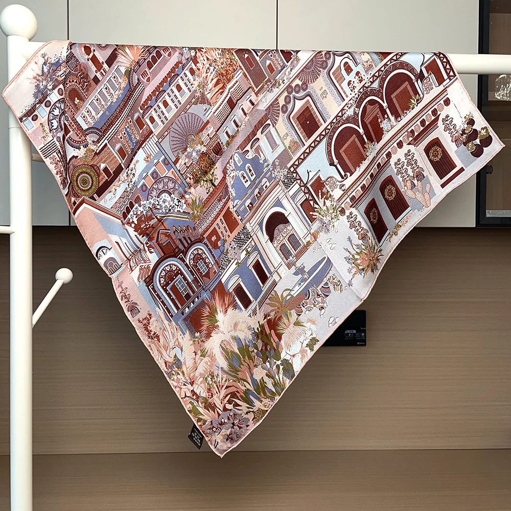 

Шелковый шарф 65 см, ручная работа, бандана, шали, роскошные бренды, женские украшения для головы, волос, шеи, любовник, мать, Рождественский подарок