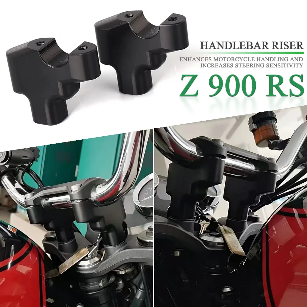 

Motorcycle Accessories Aluminum Handle Bar Mount Clamps Black Riser Adapter For KAWASAKI Z900RS Z900 RS Z 900 RS 2018-2025