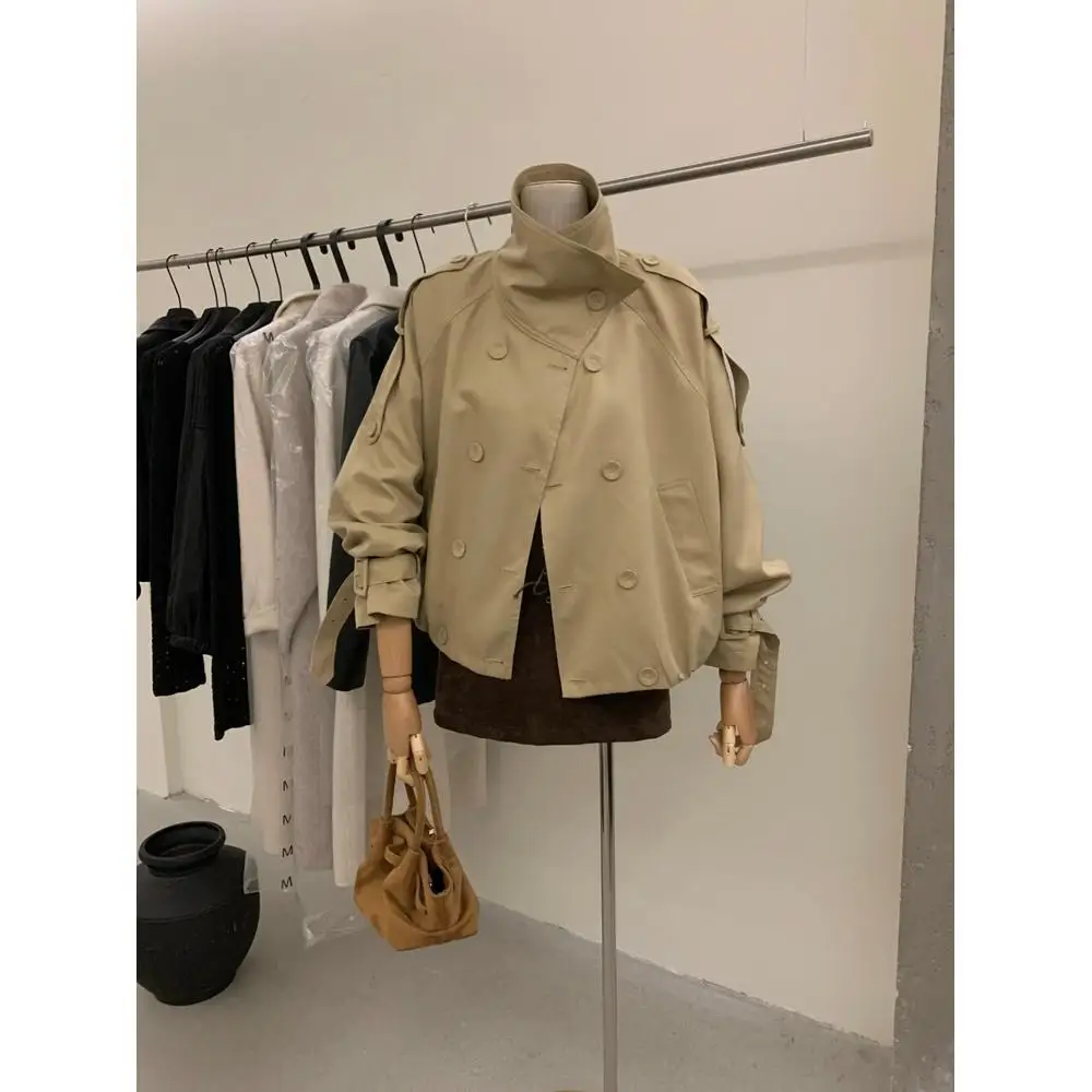 New Autumn Winter  Leather Jacket, Fashionable And Versatile, Loose Casual For Petite Women, Slimming Long-Sleeved Short
