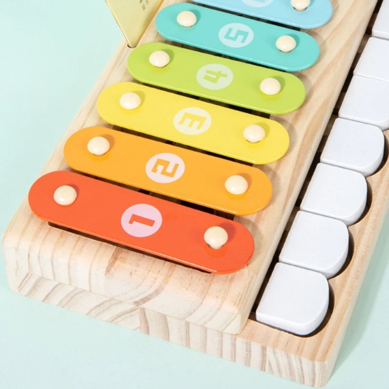 Interactive Percussion Musical Instrument Toy For Parent Children Bonding 8 Tones Xylophone Toddler Educational Toy 15UB