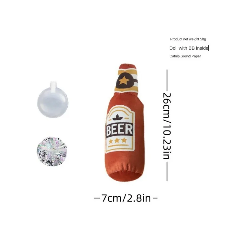 1PC pet simulation beer sound toy, for dogs to enjoy themselves and relieve boredom, suitable for parties and gatherings