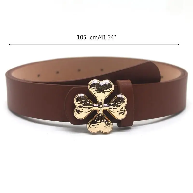 39BB بو الجلود حزام للرجال الإناث حزام الجينز السيدات خمر حزام حزام الإناث #6