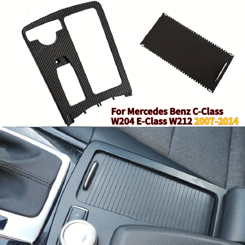 

For Mercedes Benz C-Class W204 E-Class W212 Central Armrest Drink Cup Holder Shutter Outer Frame Panel (for Left Hand Drive)