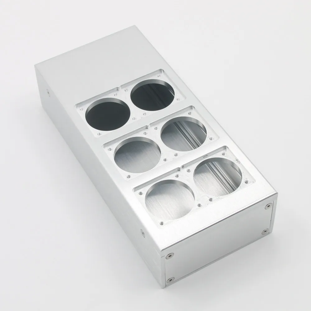Hi-Fi 6-Port EU Standard Power Socket Box Premium Aluminum Alloy Chassis, Audio Audiophile Grade Power Outlet Enclosure view 4