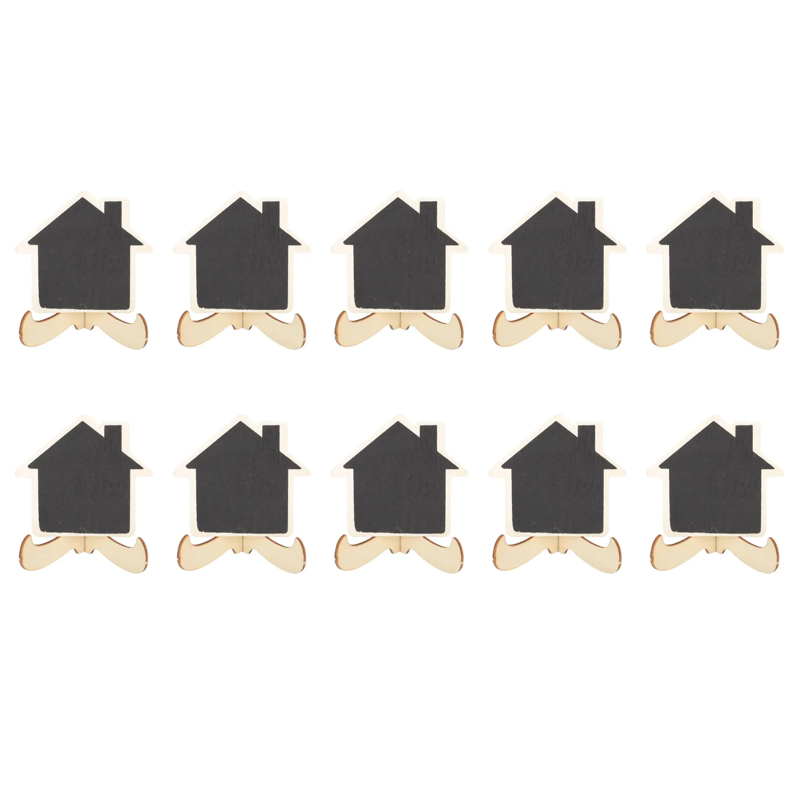 10Pcs Wooden Chalkboard Signs Mini Blackboard for Parties Restaurants Cafes Kitchens Supermarkets Erasable Reusable Table Decor - view 5