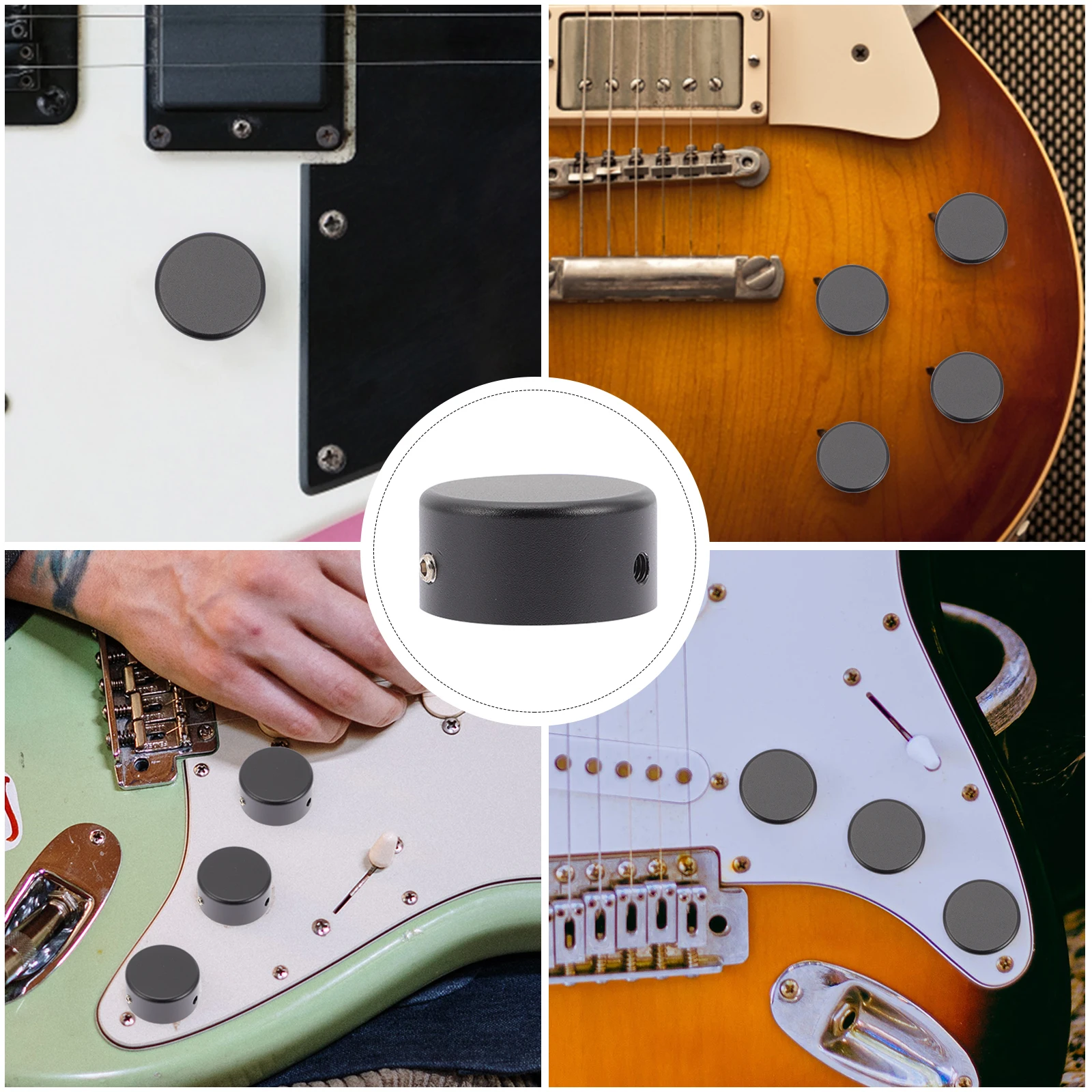 

Electric Guitar Foot Nail Cap Pedal Guitars Knobs Tone Volume Accessories Replacement Aluminum Alloy Topper