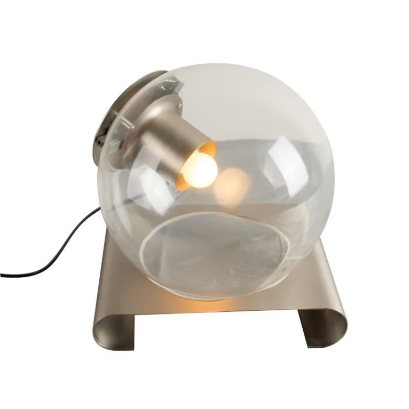 

Modern light luxury art living room bedroom bedside desk lamp, creative glass ball table lamp in the model room of the homestay