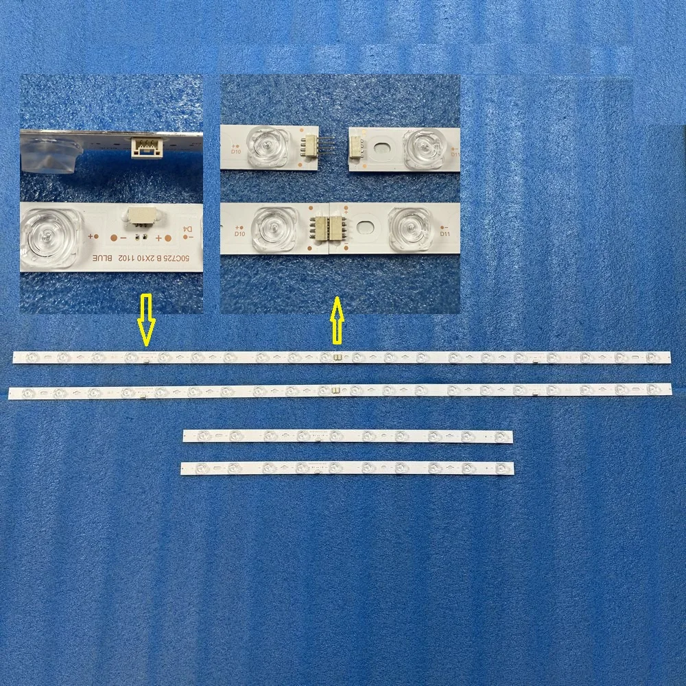 Neuer LED-Streifen 10LED/20LED Blaulicht für TCL 50C725K 50C726 50C722 50C725 A B 2X10 1102 LVU500NDEL HS9W15 V1