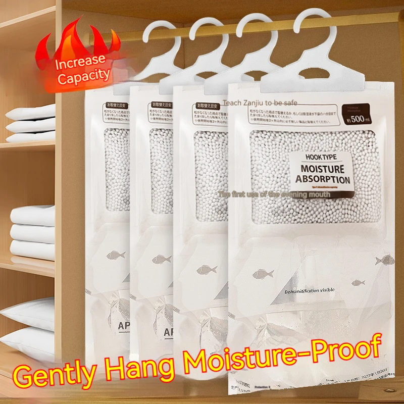 

5/10PCS Moisture Absorber Hanging Drying Clothes Dehumidifier Bag Moldproof Wardrobe Antihumidity Bags Dry Bag for Closet