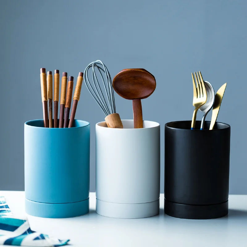 Ceramics Chopsticks Cage Multi-function Kitchen Cutlery Storage Rack Drain Rack for Kitchen Holder Save Space Organizer ZM1103