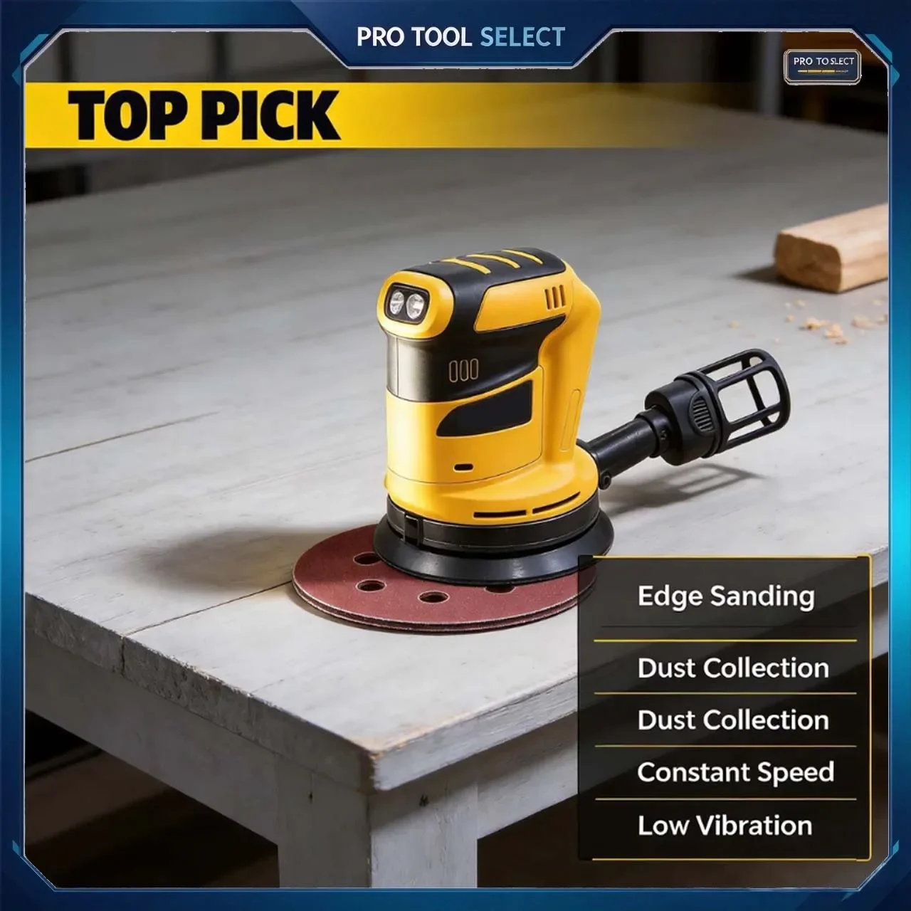 Cordless Orbital Sander Variable Speed Electric Sanding Polishing Machine Power Tool for Wood Furniture Metal Surface Refinishin