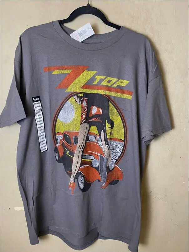 

ZZ TOP Legs Hot Rod T-Shirt Classic Rock Band Gray-NWT