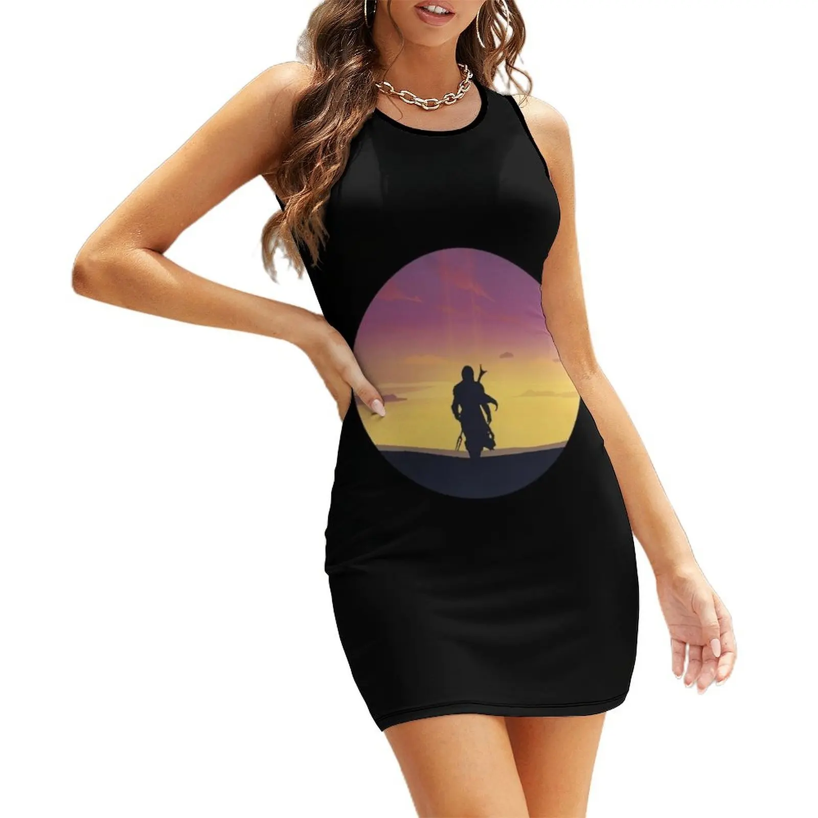 

the mando sun down 2020 gift best selling Sleeveless Sundress luxury dress african dresses for woman