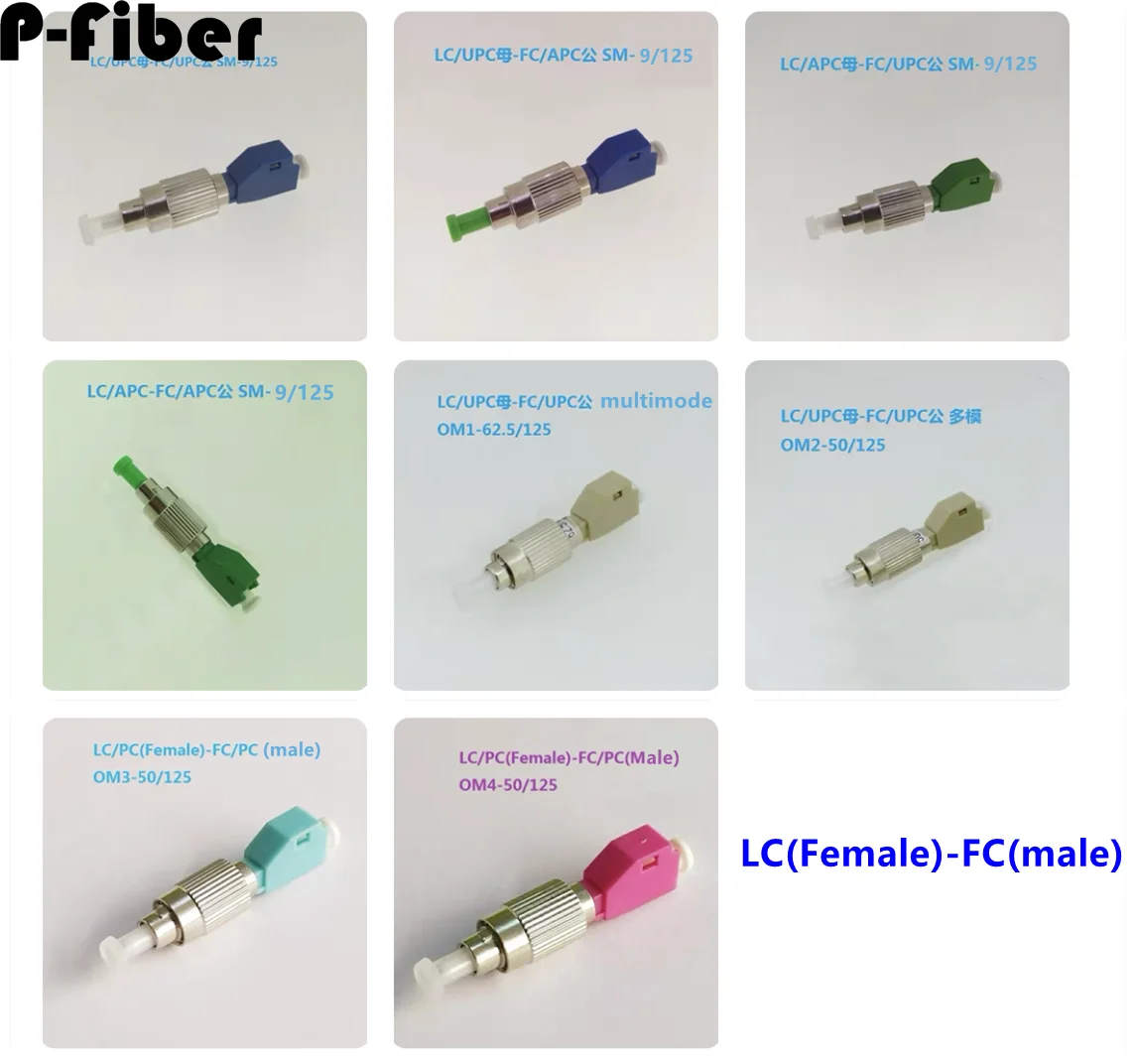 

Fiber adapter LC-FC 10pcs SM OM3 OM4 LC Female FC Male Optic Adapter multimode OM1 OM2 FCAPC-LCAPC Flange Coupler