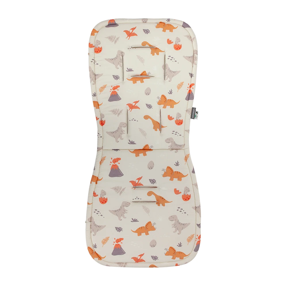 Stroller Cushion Multi Hole Adaptive Pram Cartoon Jurassic Printed Double Sides Usable Universal Baby Stroller Accessories view 2