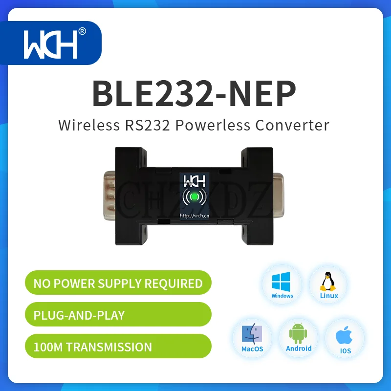 

2/5Pcs/Lot BLE232-NEP Wireless RS232 COM Port Serial Power-Free Converter CH9140 3 Pin 9 Pin DB9 Cable WCH