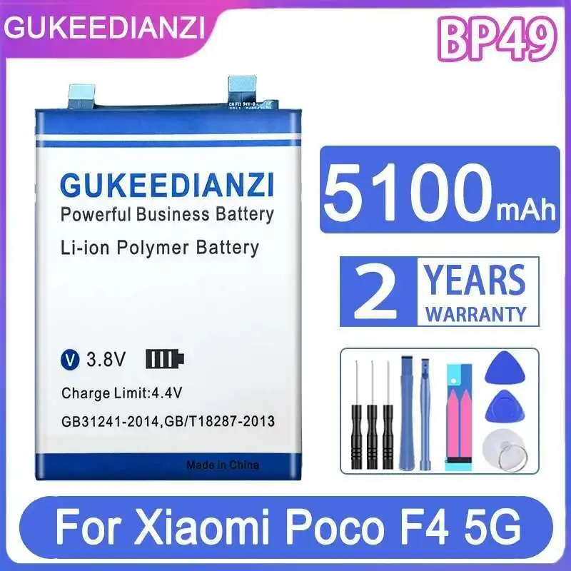 

Mobile Phone Battery High Capacity For Xiaomi Poco F4 5G Redmi K40S 5100Mah BP49