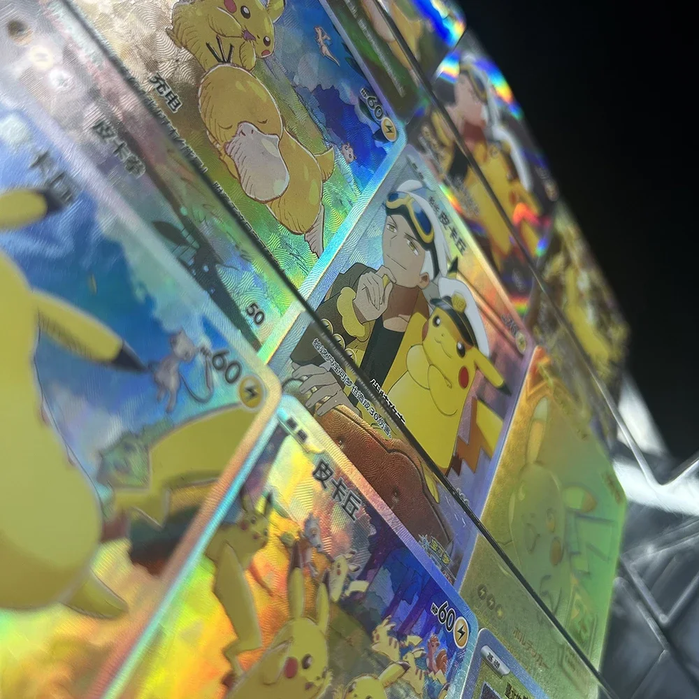 PTCG 컬렉션 카드 애니메이션 S8A-G 25주년 기념 001/015 만화 일본 굴절 컬러 플래시 카드 크리스마스 선물 장난감 썸네일 4