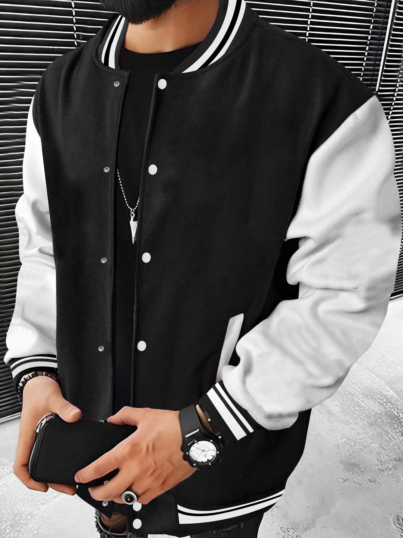 Christmas Limited Black and White Color-Blocking Trendy Cool Baseball Limited