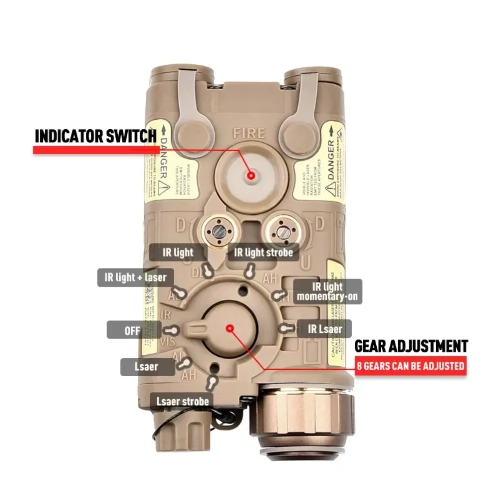 تكتيكات مصباح ليد جيب L3 NGAL الادسنس النايلون نسخة أحمر أخضر أزرق مؤشر الأشعة تحت الحمراء الصيد سلاح كشاف ضوء صالح 20 مللي متر السكك الحديدية
