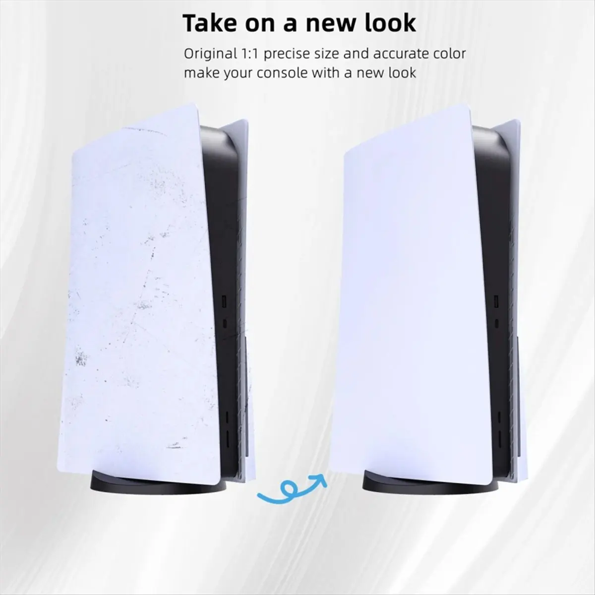 Disc Edition Console White Cover Plates Replacement Side Panels for Console Accessories