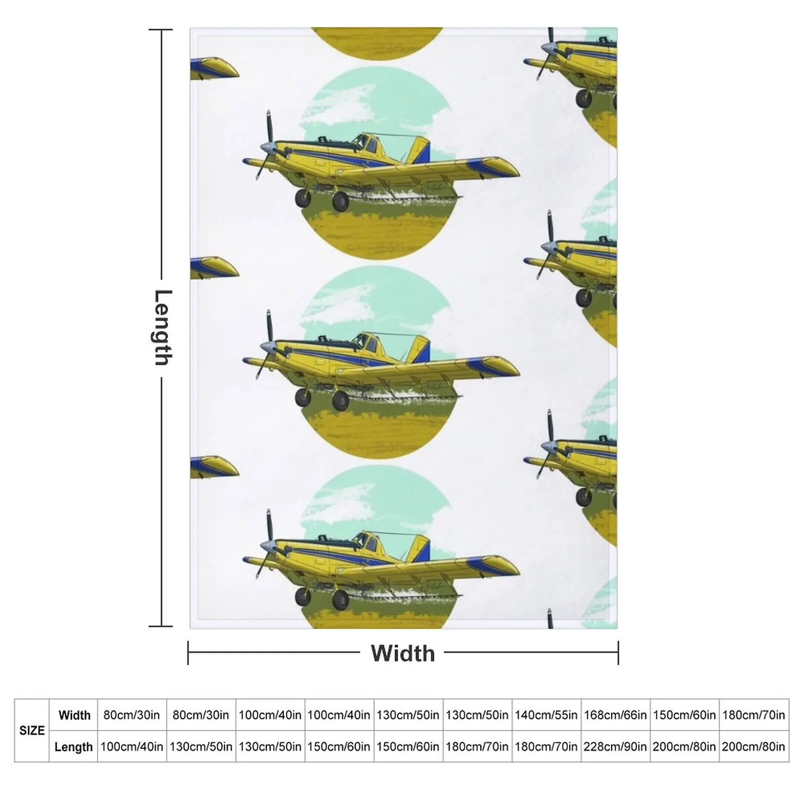 crop duster ag pilot Throw Blanket Shaggy Retros Kid'S Polar Blankets