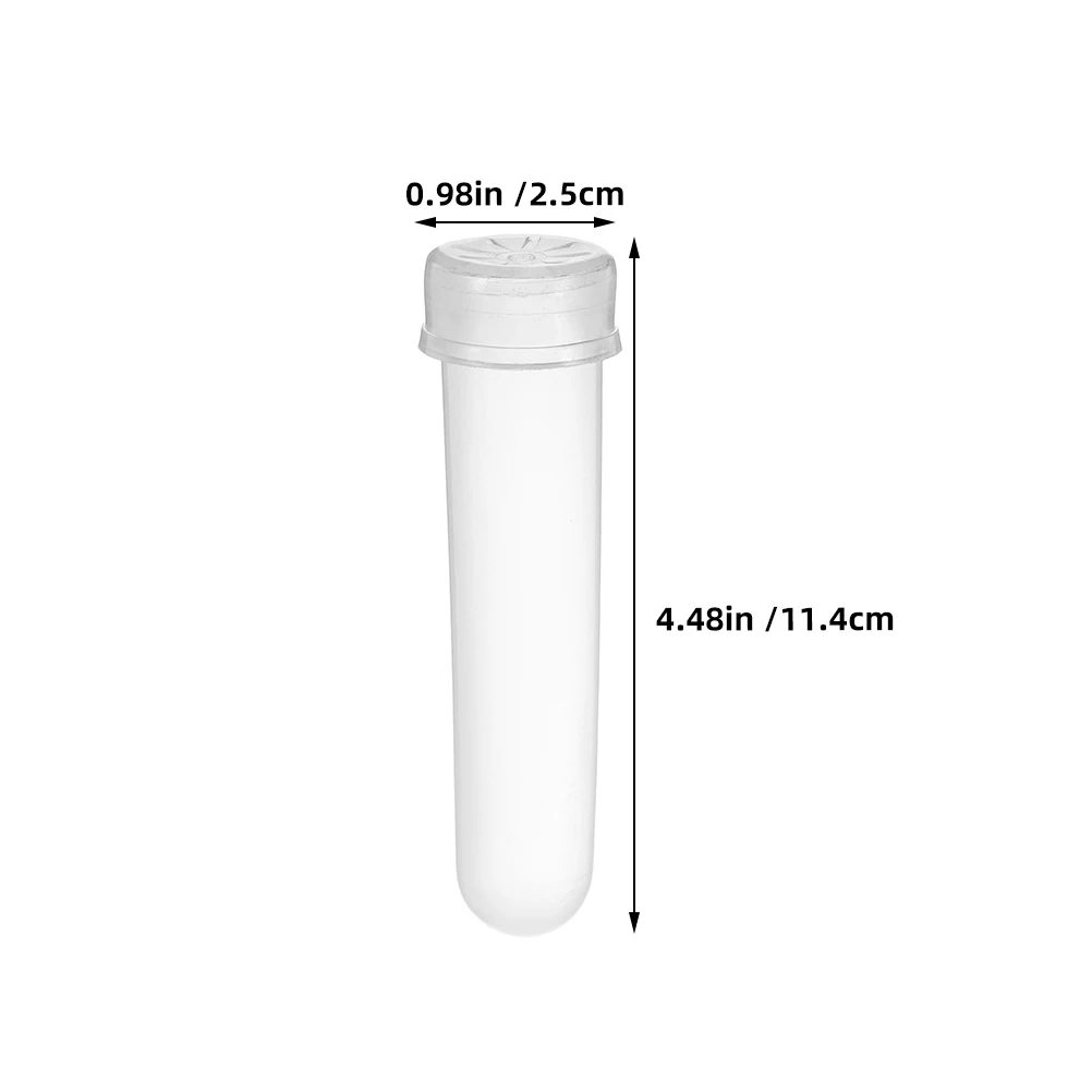 20pcs Flower Storage Tube Clear Plastic Floral Water Tube Flower Vials With Lids For Flower Arrangement And Rose Display Florist