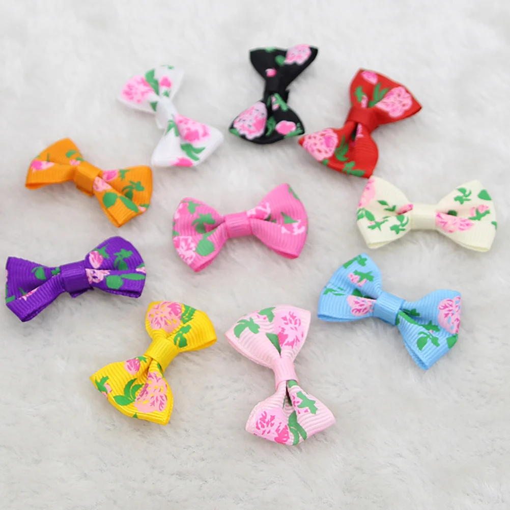 60Pcs Handmade Ribbon Bows Hair Accessories for Baby Girls Kids DIY Fabric Flower Patterns Crafts Ribbon Ornaments Gift Decor