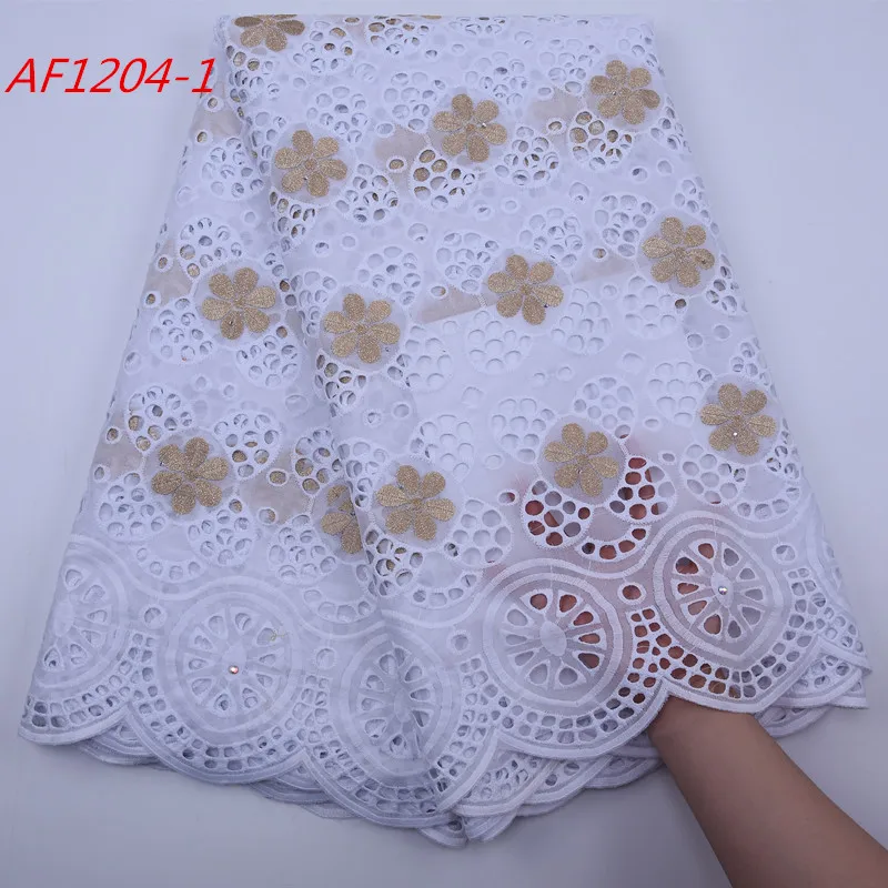 

SJD LACE Newest Nigerian African Cotton Lace Fabric 2020 Cheap High Quality Swiss Voile Lace Punch Cotton For Wedding DressA1800