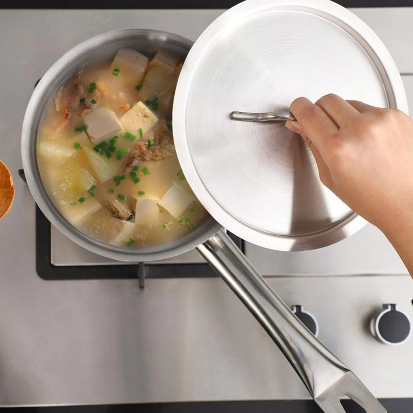 Pot Saucepan Pan Milk Sauce Cooking Soup Oil Pots Pasta Soup with Cover Stainless Steel Cooking Pot Milk Pot Milk Steamer