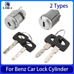 CHKJ Car Ignition Lock Cylinder Barrel Lock Core with 2 Key For Mercedes Benz W124 C124 W201 S124 Anti-Theft Milling Door Lock