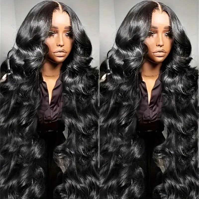 Rosabeauty HD Body Wave Nature Color 13X6 Transparent Lace Frontal Wig 13X4 Front Human Hair Glueless Wig 250% Density