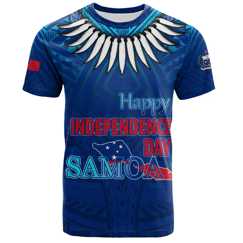 Samoa Emblem Graphic T Shirt 2026 New 3D Print Quick Dry Soft Polyester Men Women Unisex Oversized Harajuku Y2k Tops