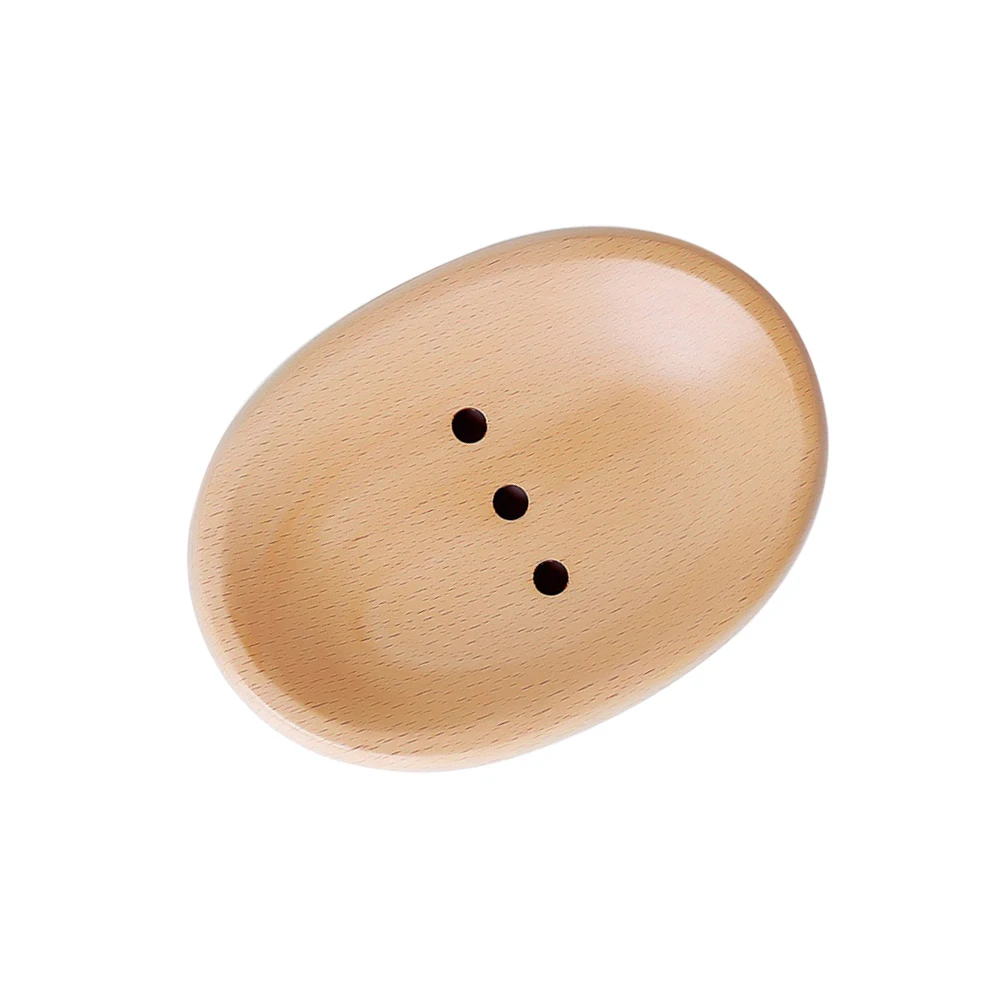 

Soap Dish Drainer Holder for Bathroom Travel Gym Small Size Oval Shaped Round Portable Eco Friendly PP Plastic