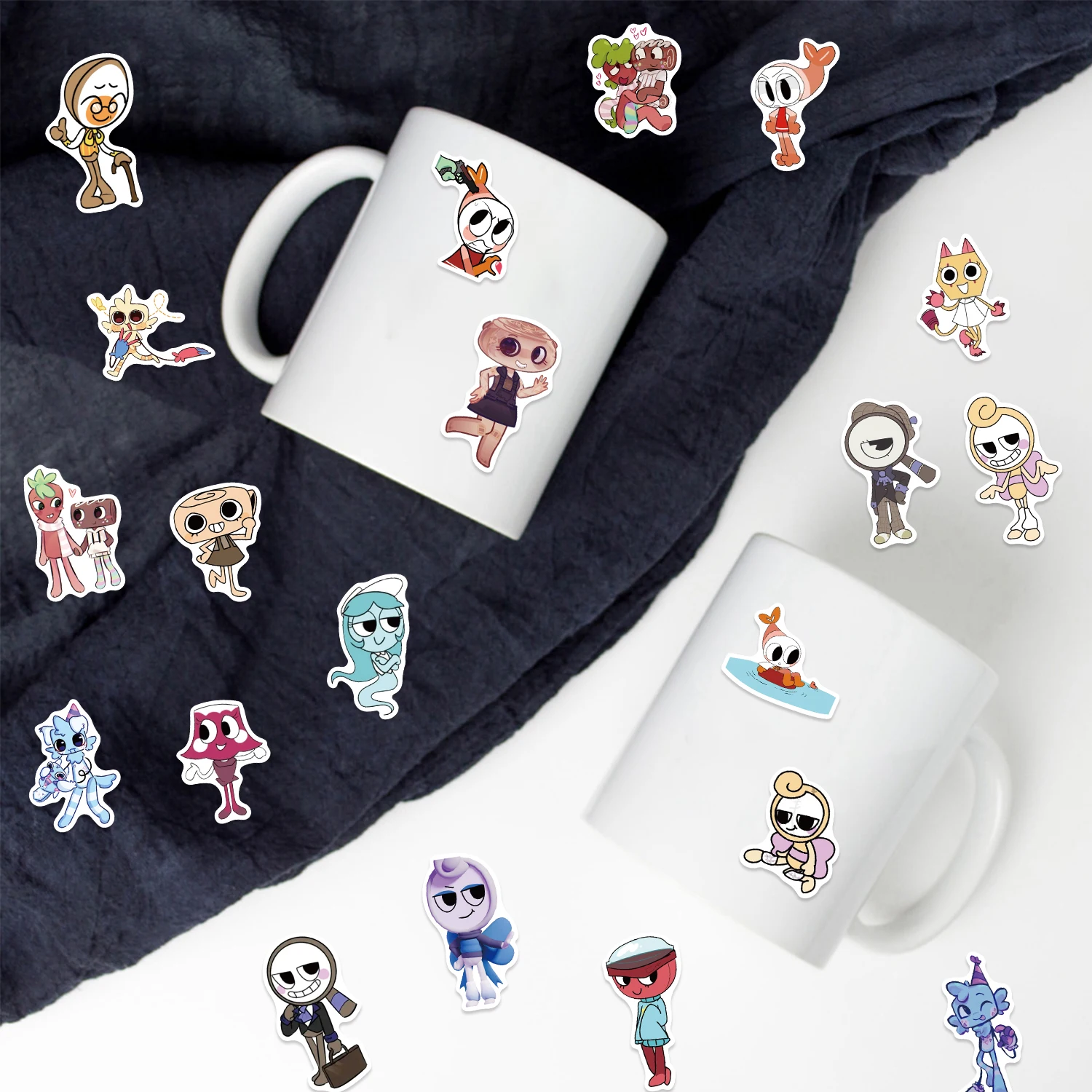 54 قطعة من ملصقات Dandys World ملصقات كرتونية رائعة ملصقات زخرفية مقاومة للماء ومتينة هدية المهرجانات