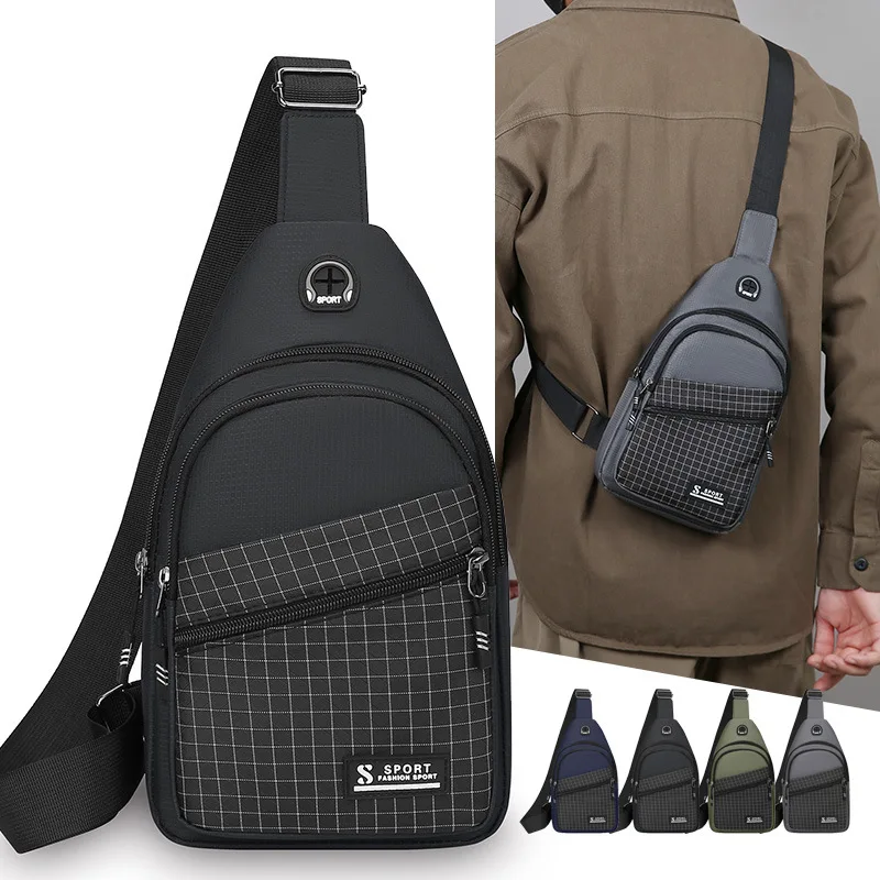 

New Trendy Chest Bag Men's Crossbody Sling Pack Lightweight Travel Daypack Anti-Theft Shoulder Bag for Commuting Outdoor