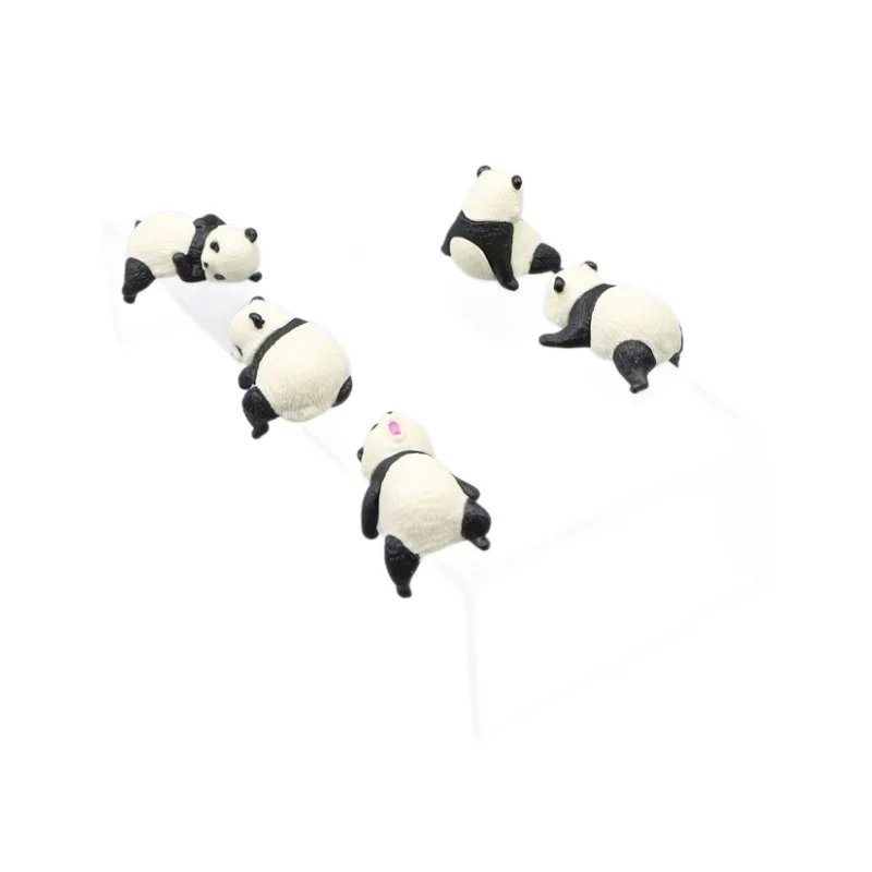 2-3cm 5pcs/Lot Cartoon Mini Animal Panda Micro Landscape Figurine Decor Resin Ornament Garden Miniature
