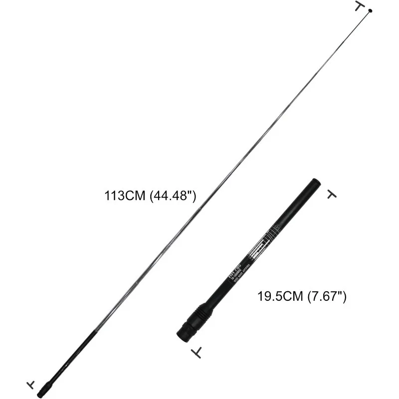RH-795 Antenna 70-1000MHz Wide Band 10W 7.6in–45.2in Telescopic SMA-F Mobile Radio Antenna for BAOFENG Kenwood Two Way Radio - view 6