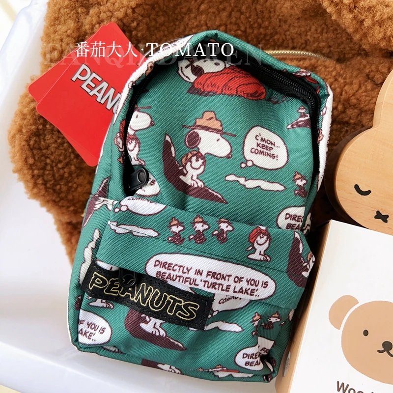 Snoopy Travel Series Cartoon Cute Makeup Bag Cell Phone Bag Backpack Schoolbag Grocery Storage Anime Toys for Children Gifts