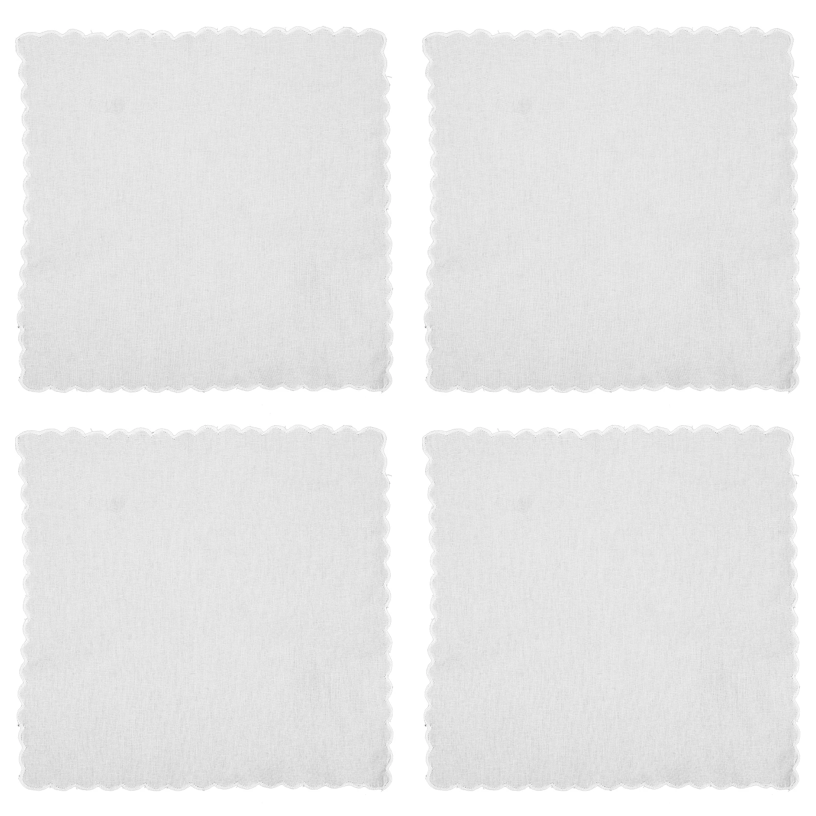 

Handkerchief DIY Cotton White Square Painting Scarf Women Men Pocket Size Lightweight Supplies Tie Dye Canvas