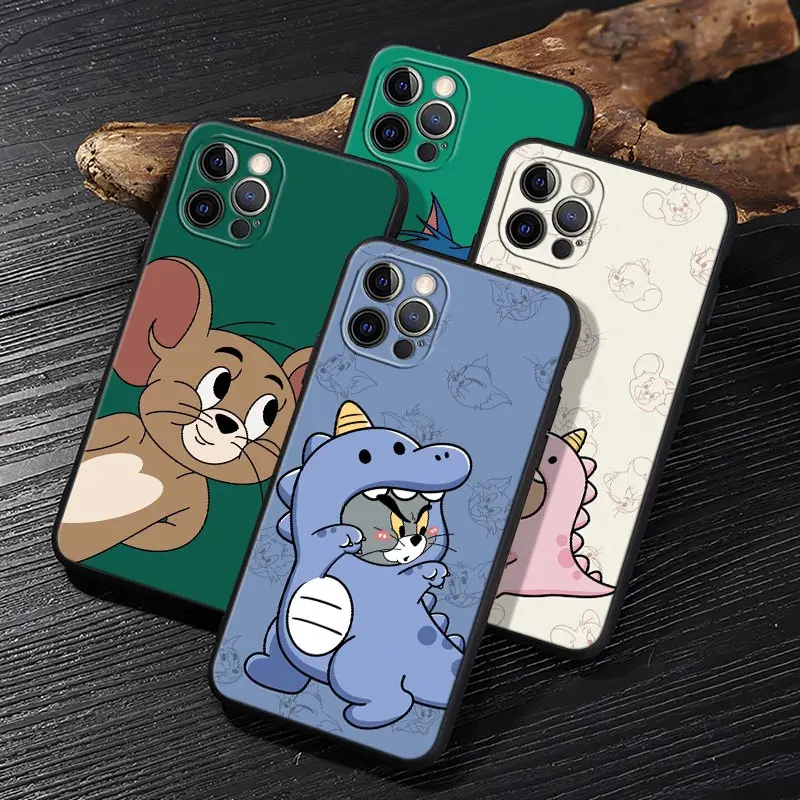Case For iPhone 17 16 15 14 13 12 11 Pro Max Plus Back Cover J-Jerrys Mouse T-Toms Cat For iPhone 17 Pro 17E Air 16e Soft Funda view 2