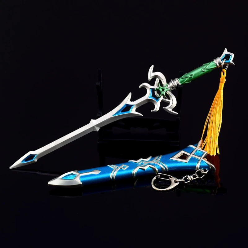 22cm/8.66in Goddess Sword Keychain With Scabbard Tears of The Kingdom Weapon Game Peripheralas Cosplay Sword Props Metal Crafts