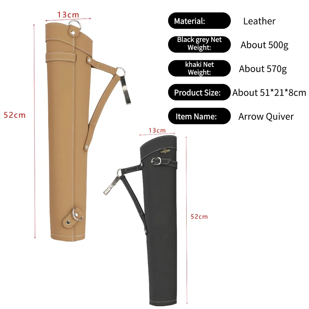 Lederen Pijlkoker Taille Schouder Gedragen Boogschieten Pijlhouder Compound Boog Recurve Boog Jacht Schieten Doel Draagbare Tas
