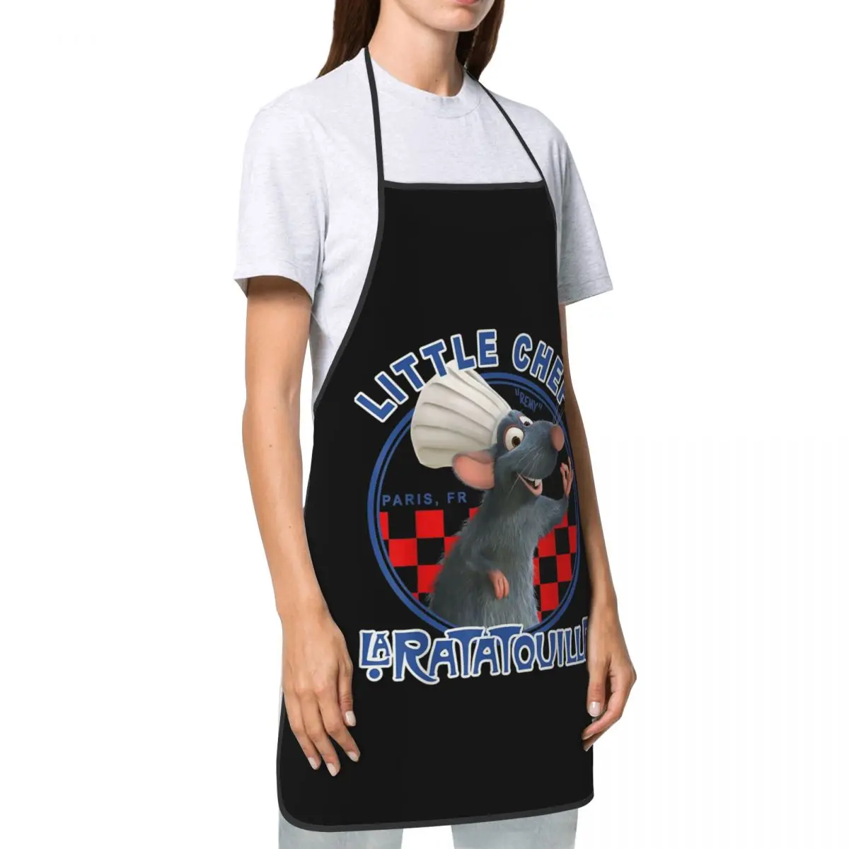 Little Chef Ratatouille Remy Apron for Women Men Unisex Bib Animated Film Kitchen Cooking Tablier Cuisine Chef Baking