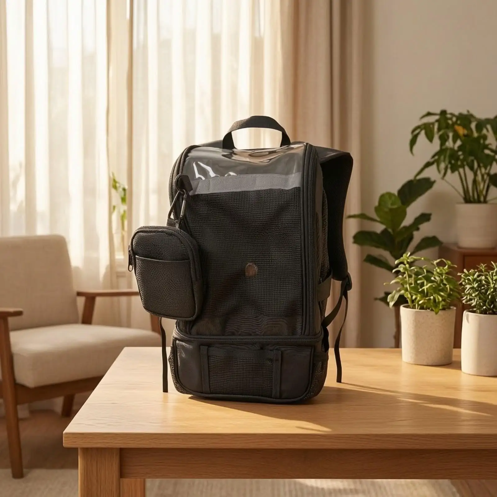 Oxygen Concentrator Equipment Carrier Backpack with Mesh Panels for Secure Hands Free Transport