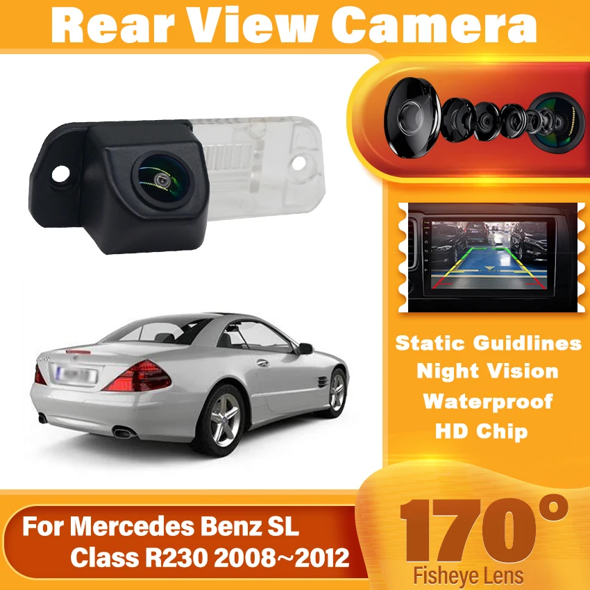FishEye Lens Car Rear View Camera For Mercedes Benz SL Class R230 2008~2012 For MB M Class W164 ML 2005~2011 HD CCD Waterproof