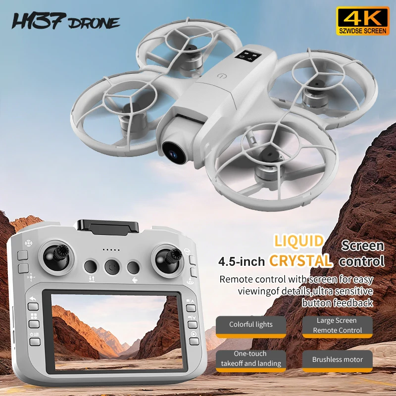 

H137 PRO RC Дрон 2.4G 5G WIFI Профессиональная 4K антенна HD 180 ° Электрическая двойная камера, бесщеточный экран, квадрокоптер, игрушки для мальчиков