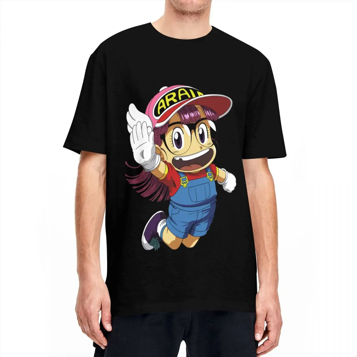 Casual Dr. Slump Tshirts Men's Round Neck Short Sleeve Clothing Arale Retro Anime Cotton Summer Tops