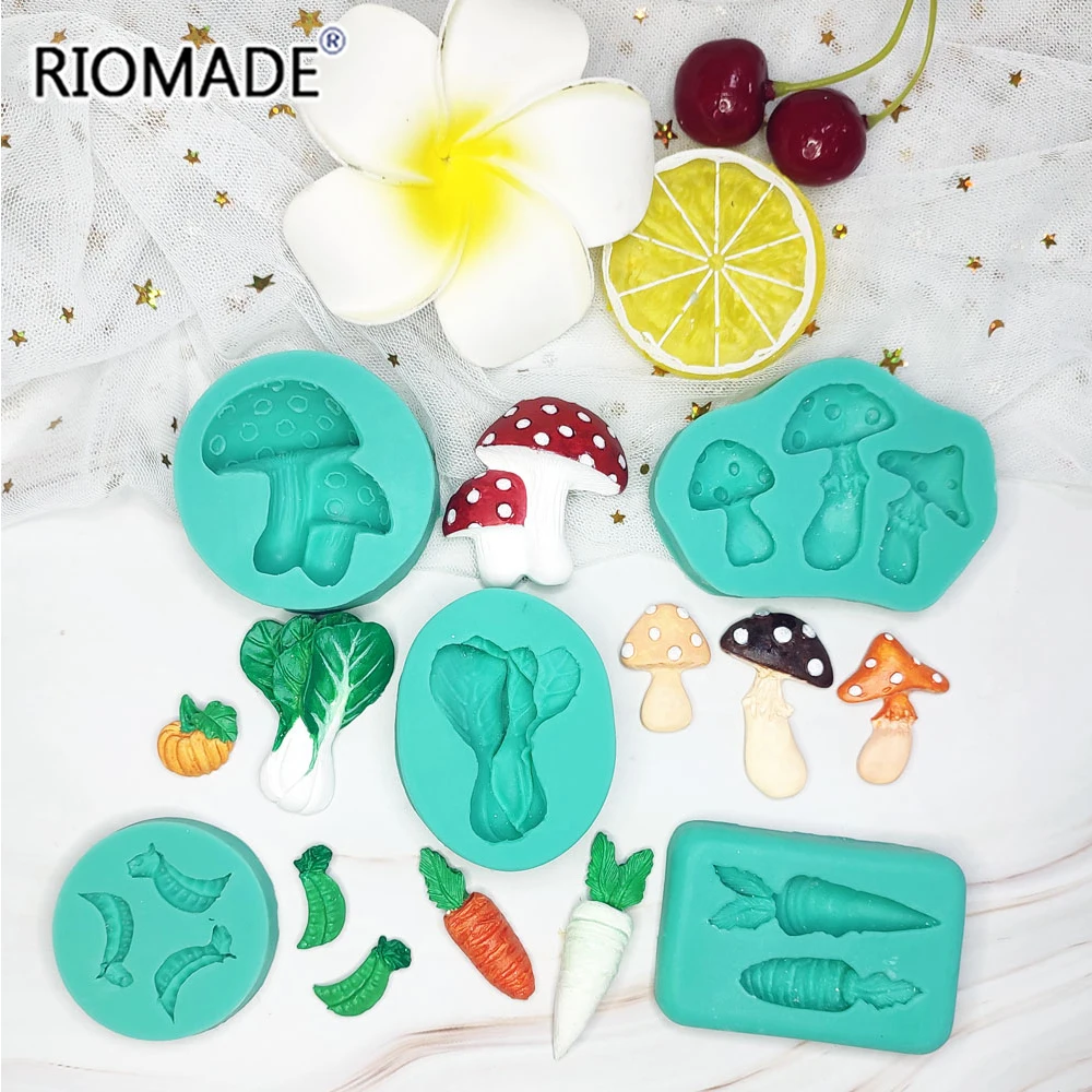 Mini Fruit And Vegetable Model Baking Mold Chocolate Jelly Pudding Gypsum Epoxy Silicone Mould Creative Style Cake Decoration