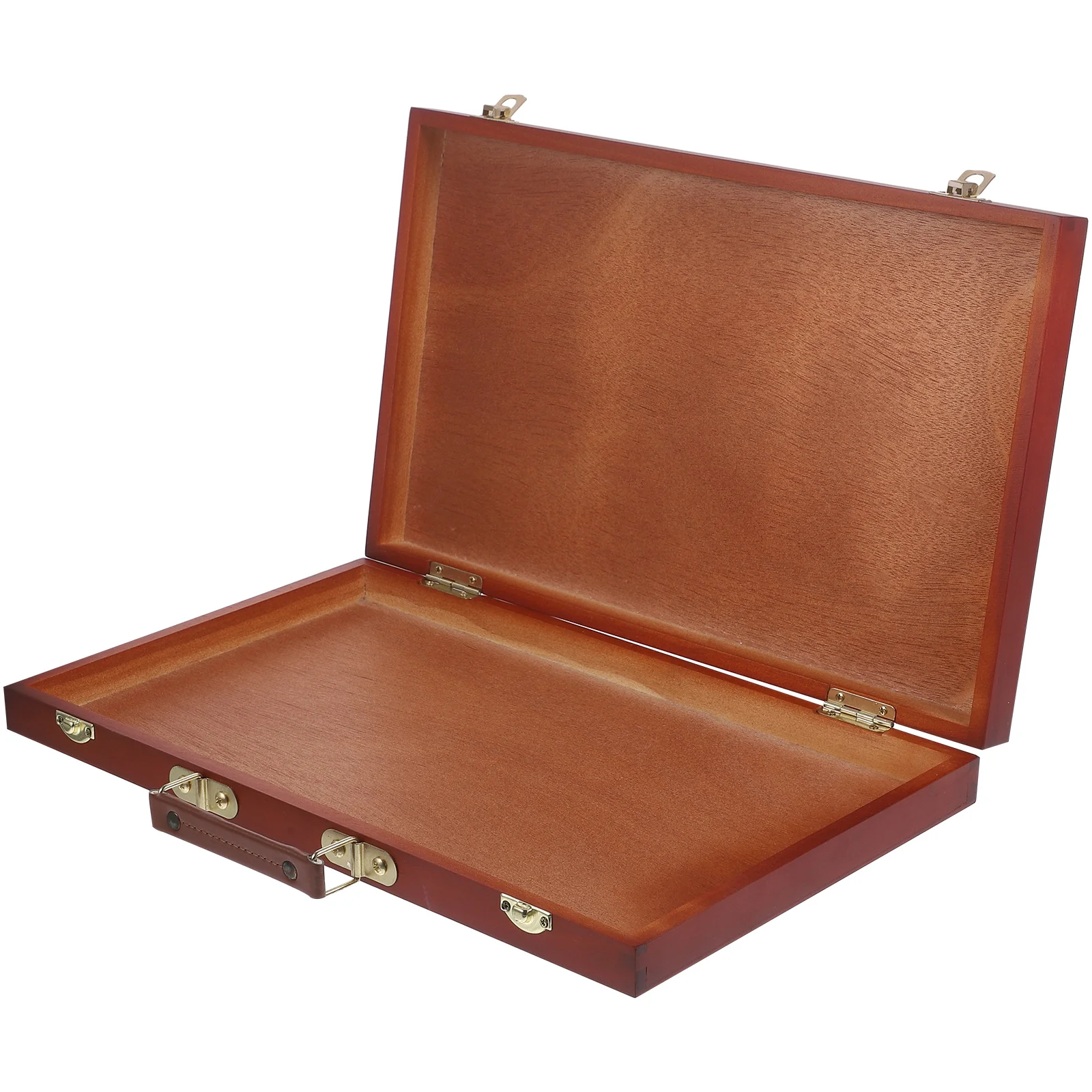 

Oil Painting Box Drawing Accessory Wooden Case Pen with Handle Pigment Empty Container Travel Easel for Adults